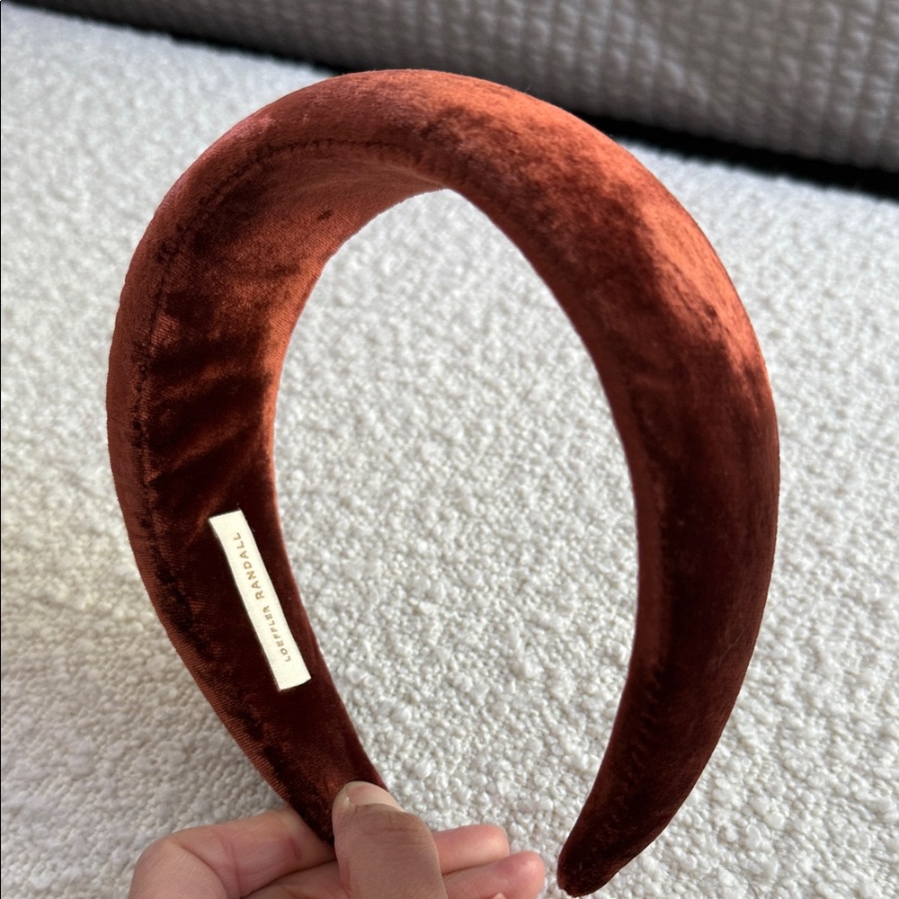 Loeffler Randall Rust Velvet Headband